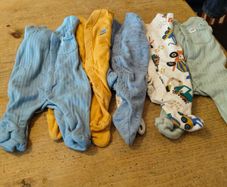 5 Newborn boys Babygrows Tesco. Upto 7.5 lbs.
