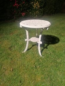 Victorian Style HandPainted Cast Iron Garden Table