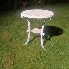 Victorian Style HandPainted Cast Iron Garden Table
