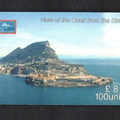 2000 Gibraltar 100 unit Bird Eye S/S West View Of The Rock (Siemens - S5 (Module 33)) Phonecard