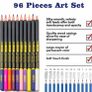 Coloured Pencils for Adults, 96pcs Art Kit with Drawing Pencils in Big Pencil Case Zip-Up Set Easy to Store and Protect Image 3