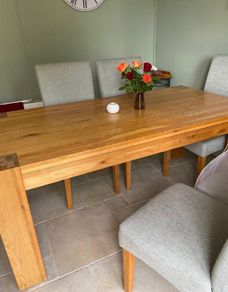 Solid oak table (European oak) table is perfect