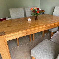 Solid oak table (European oak) table is perfect