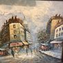 Large painting street scene France Image 3