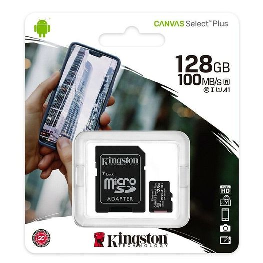 Kingston Micro SD  Memory Card 128GB Sd Card with Adaptor