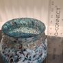 Vintage Art Glass Bowl Turquoise Image 7