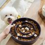 Ceramic Slow Feeder Dog Bowl Medium 675ml Puzzle - Brand New Sealed Image 2