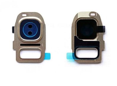 Back Camera Lens Frame Holder for Samsung Galaxy S7 Gold- #120935