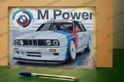 BMW E30 M power tin sign