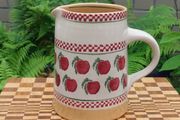 Nicholas Mosse Apple Pattern Large Cylinder Jug, 7.5" Tall, Retired Shape, Some Crazing