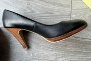New Look "Gorgeous" Black Leather Court Shoes Size 40 (7)