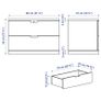 3x NORDLI Chest of 2 drawers, white, 80x54 cm Image 4