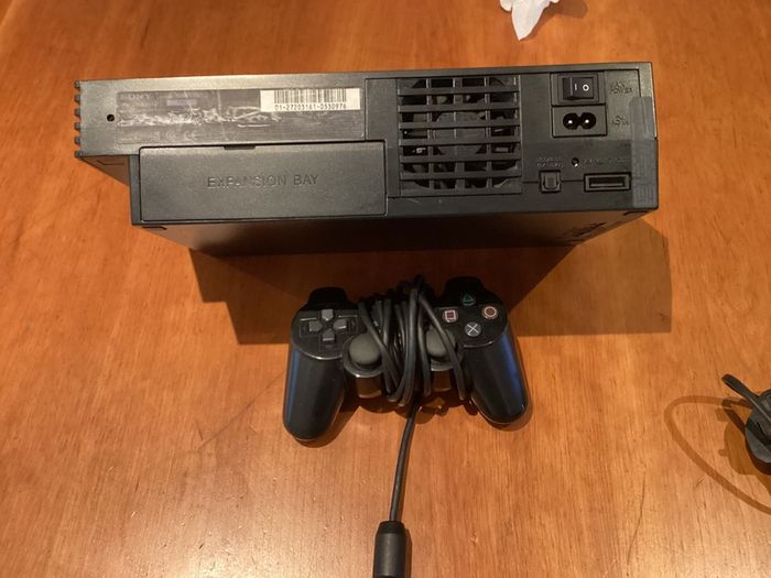 Sony PlayStation 2 Console - Black with Official Controller & Cables - Tested & Working