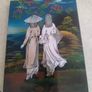 Plaque w/ Hand-Painted 20 X 15 CM.OF Two ladies walking through the country Image 6