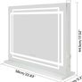 Hollywood Vanity Mirror Lighted Dressing Table Make Up Mirror, Dimmable 3 Modes LED Light Strips, Smart Touch Screen, with USB Charging Port, White, 22.8" W x 17.5" H Image 7