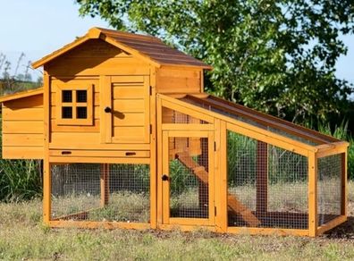 Chicken Coop Hen House Poultry Ark Home Nest Run Coup With Integra