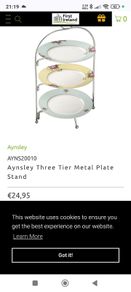 Aynsley 3 tier metal Plate Stand