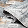 Area Rug Living Room Rugs Grey Modern Luxury Rug Soft Short Pile Carpet Modern Style Decorative Rugs for Living Room Bedroom (Grey/gold, 120 x 160 cm) Image 6