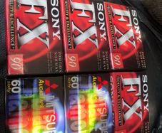 6 blank new sealed audio cassette tapes Sony and Mitsubishi