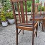 Set of 4 Arts & Crafts oak dining chairs Image 10