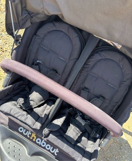 out & about twin buggy