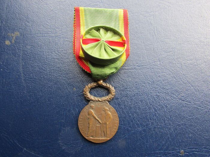 France.Bravery Award Medal.Scarce.Bronze.
