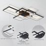 LED Ceiling Light, 45W Modern Dimmable Ceiling Lighting, Square Ceiling Lamp with Remote Control for Living Room Dining Room Bedroom, 2700-6500K Close to Ceiling Light Fixture (Black, 80CM) Image 4