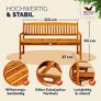 Garden Bench 3 Seater Weatherproof, with picnic table, eucalyptus wood Image 3