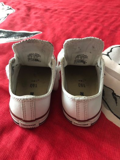 Converse white leather size 7