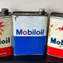 3 x Vintage Mobiloil 2L Oil Cans Image 5