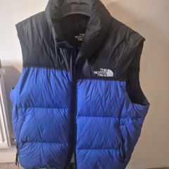 Vintage The North Face 700 Goose Down Nuptse Vest Mens XL Black/Blue