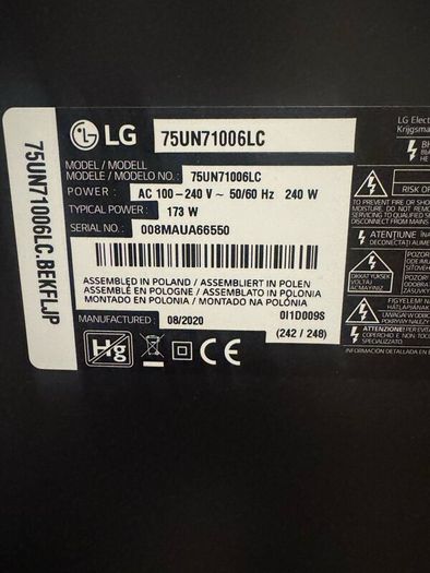 75 inch TV LG
