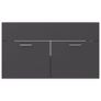 Sink Cabinet with Built-in Basin Grey Chipboard Image 6