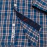 Tommy Hilfiger Blue Plaid Check Long Sleeve Shirt Elbow Patches Size M Image 3