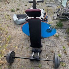 Weights and bench free to collect.