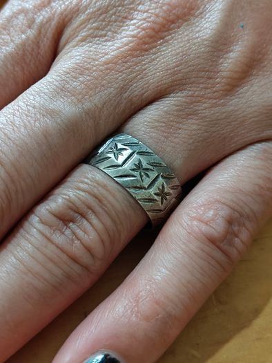 Sterling Silver Ring - Size P - Stamped for Silver (S26)