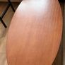 Large Vintage-Style Oval Wooden Coffee Table Image 2