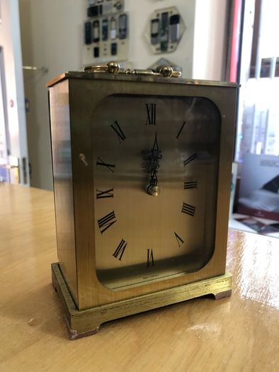 Rovada Antique Brass Clock Made In Germany PWO