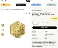 France 500 Euro Gold (.9999) Brilliant Uncirculated Coin 2026 - Occitanie - Collection of regions
