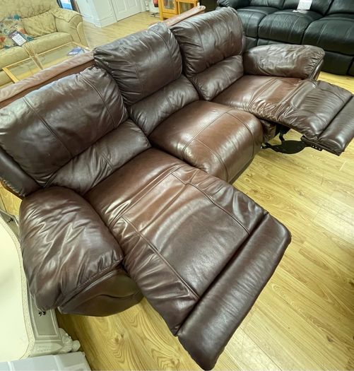 Brown Leather Recliner Sofa