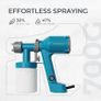 Fence Paint Sprayer, Tilswall Upgraded HVLP Electric Paint Spray Gun with 2 Nozzles & 3 Spray Patterns for Walls, Fences, Furniture, Cabinets, Sheds, DIY Projects, Blue Image 2