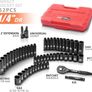 1/4-Inch Drive Impact Socket Set, 52 PCS Mechanic Tool Set with Ratchet & Adapter, CR-V, Metric and Standard Full Sockets with Storage Tool Kit for Household & Automotive Repair & DIY Project Image 2