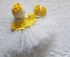 Handmade tutu dress photo prop from newborn