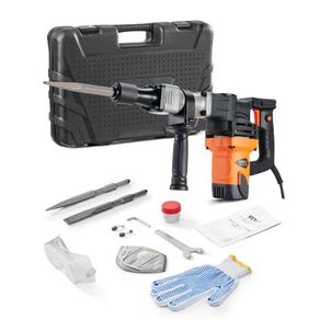 Demolition Jack Hammer Concrete Breaker 1400W Electric Hammer 2 Chisel Bit