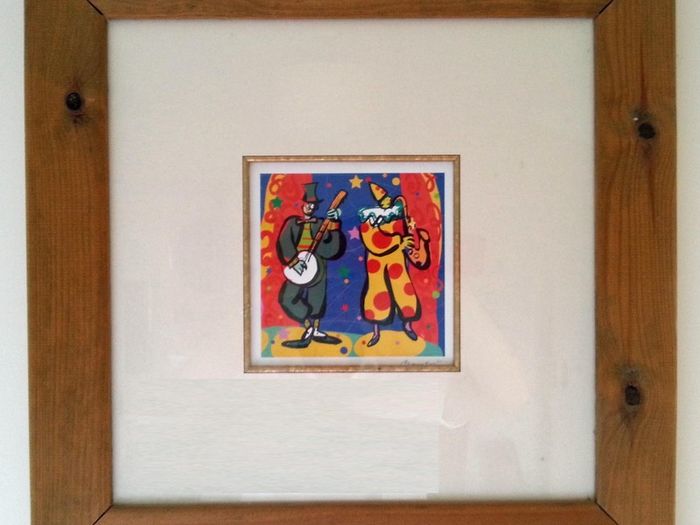 Set of 2 framed Clown prints