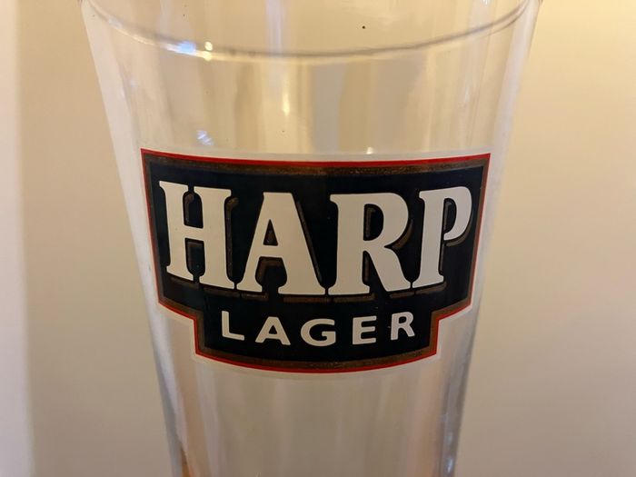 Vintage Harp Lager glass