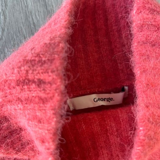 NEW George Pink Wool Blend Oversized Jumper M UK 12-14