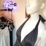 Polka dot dress Vintage Style Tiki Satin Rockabilly Image 2