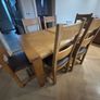 Extendable Solid Oak Dining Table & 6 leather dining chairs Image 8