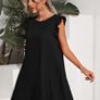 Black Summer Dress SHEIN UK 6/8 Flattering A-Line Silhouette Image 3